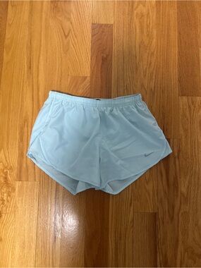 Nike Light Blue Dri-FIT Running Shorts with Black Drawstrings